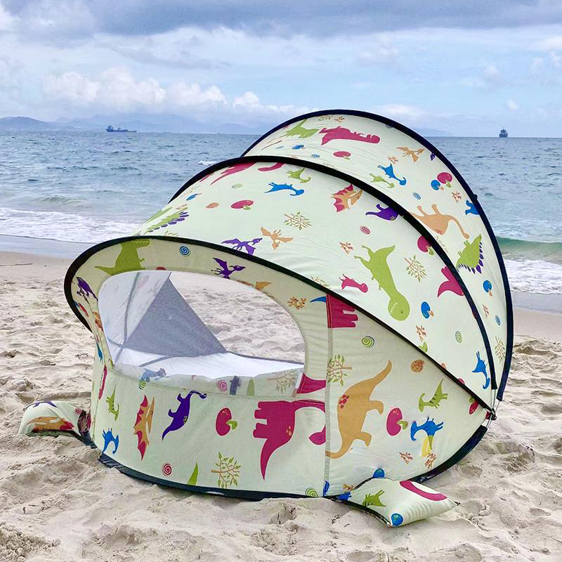 Cheap Goat Tents Seaside Automatic Tent 3 4 Person Camping Tent Beach Easy Instant Setup Portable Backpacking for Sun Shelter UV Protection   
